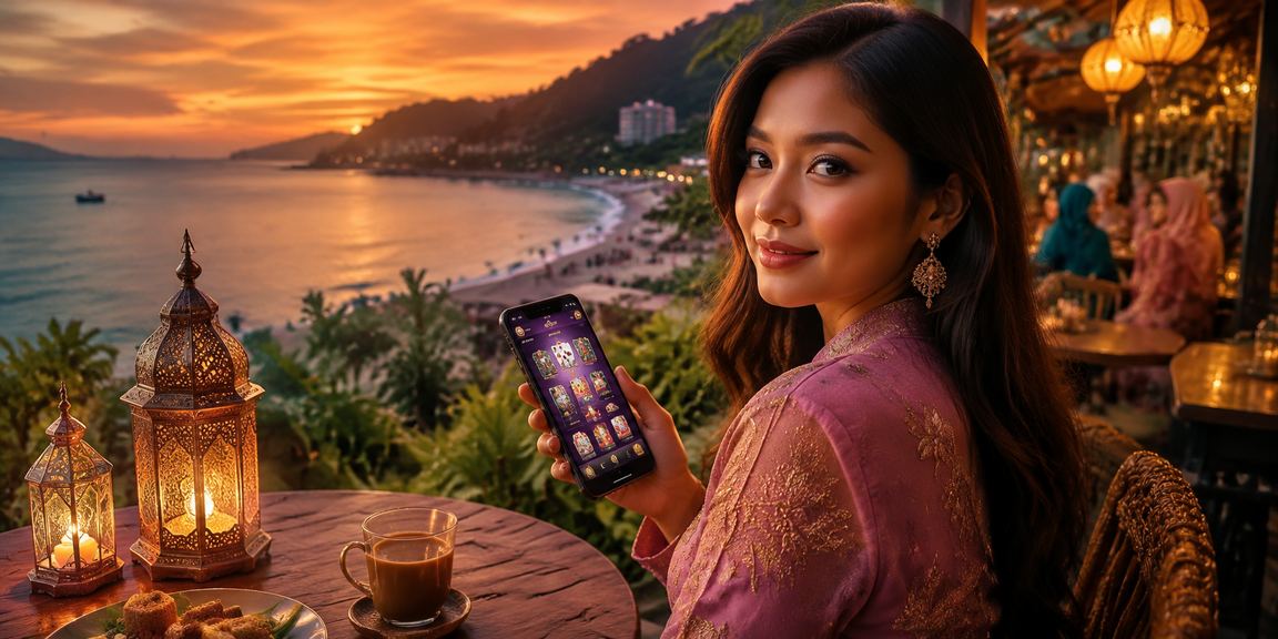 Antara muka aplikasi kasino dengan tema Hari Raya di Pulau Pinang